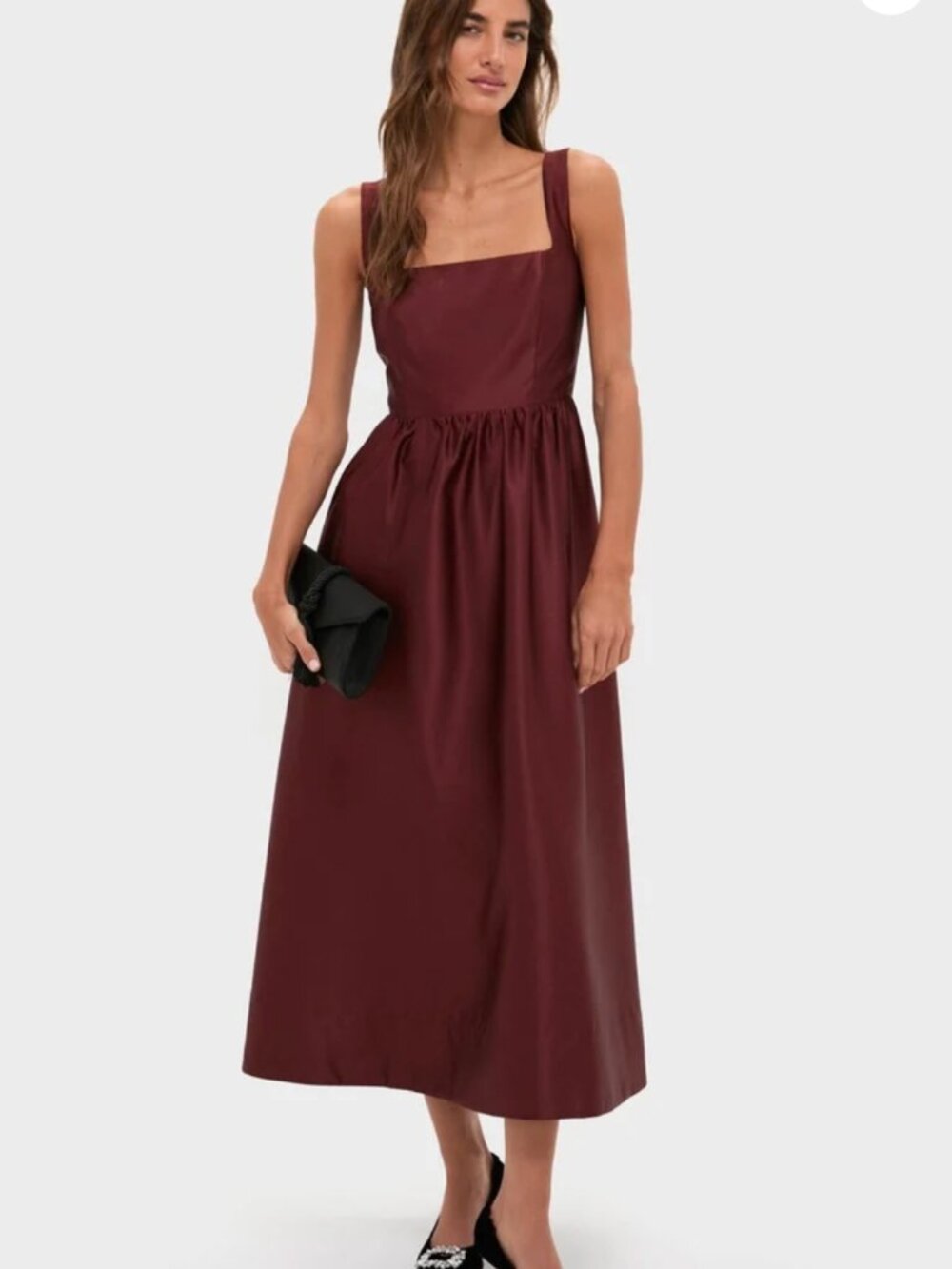 Tuckernuck Oxblood Dupioni Bow Esme Dress Size L New - Picture 3 of 3